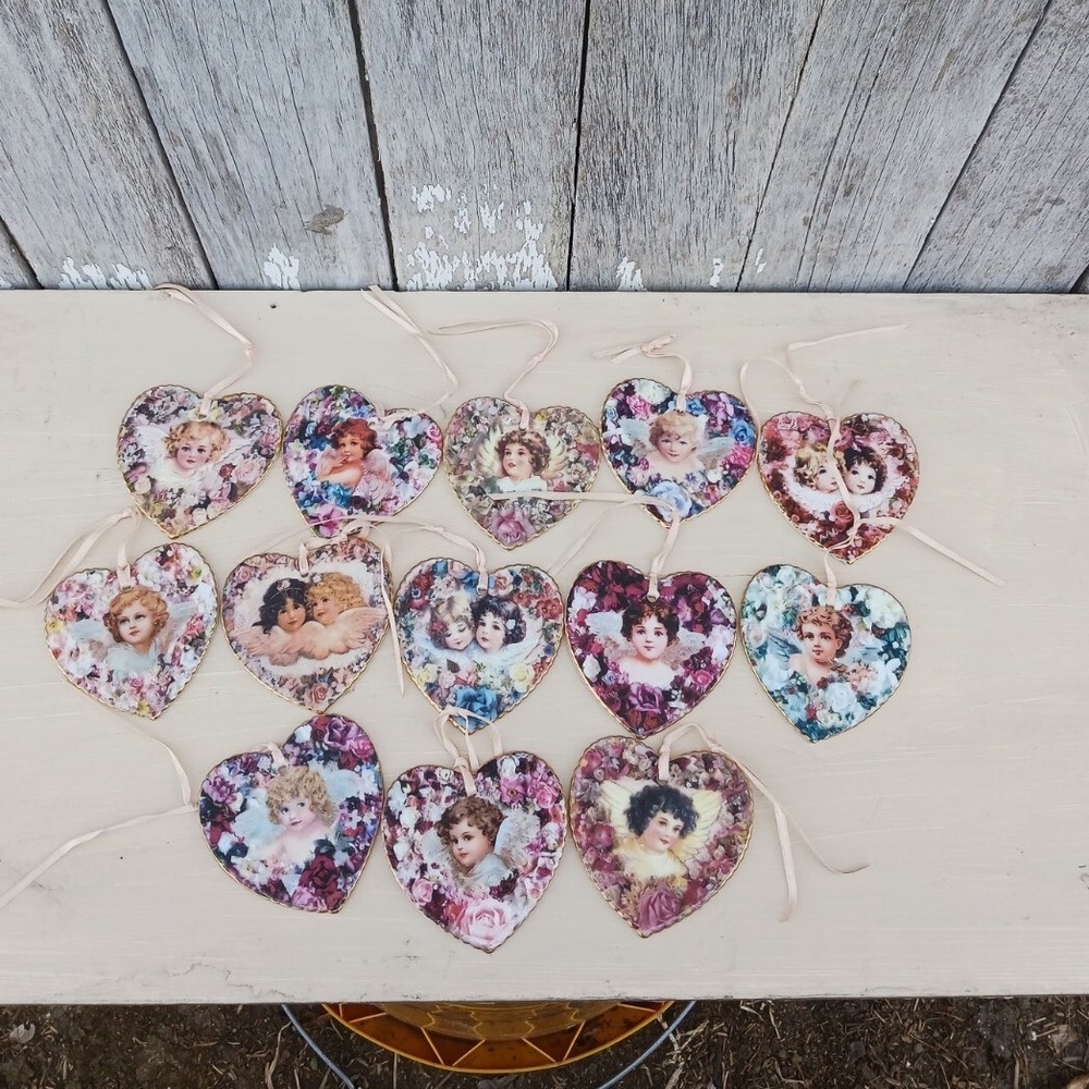 Bradford Editions Heavenly Hearts Angel Ornament Collection 13pc‎ Set Multicolor